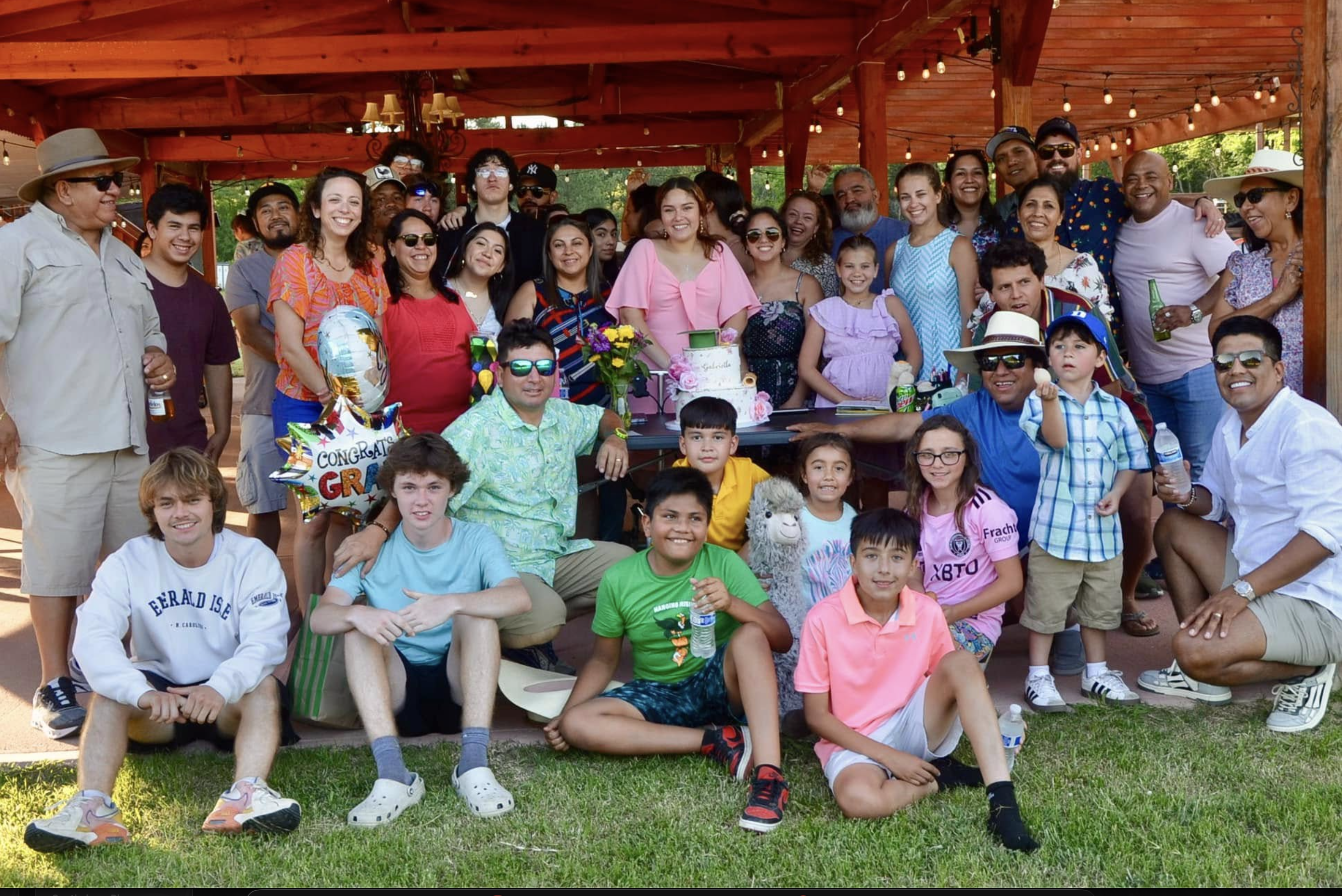 Outdoor graduation party at the outdoor farm venue